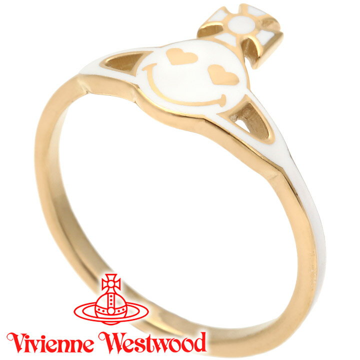 指輪 ヴィヴィアンウエストウッド リング 指輪 レディース Vivienne Westwood スマイリー スマイル ヴィヴィアン チズウィックリング ホワイト×ゴールド 64040075-R175 【あす楽】【母の日 誕生日 お祝い プレゼント ギフト】