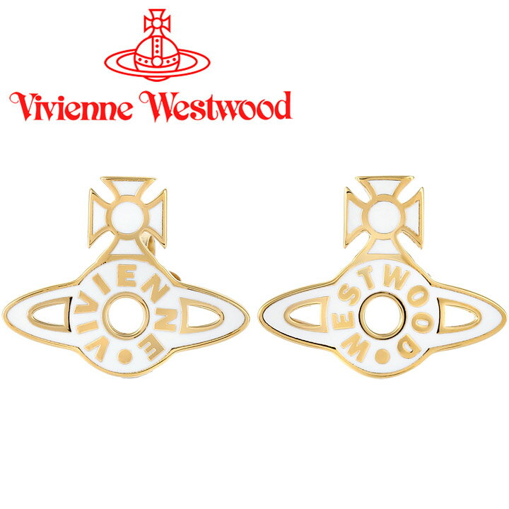 ヴィヴィアン・ウエストウッド ピアス（レディース） ヴィヴィアンウエストウッド ピアス レディース Vivienne Westwood ヴィヴィアン ジナイーダピアス ゴールド×ホワイト 62010286-02R101 【あす楽】【母の日 誕生日 お祝い プレゼント ギフト】