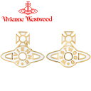 ヴィヴィアン・ウエストウッド ピアス（レディース） ヴィヴィアンウエストウッド ピアス レディース Vivienne Westwood ヴィヴィアン ジナイーダピアス ゴールド×ホワイト 62010286-02R101 【あす楽】【母の日 誕生日 お祝い プレゼント ギフト】