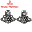 ヴィヴィアンウエストウッド ピアス レディース メンズ Vivienne Westwood ヴィヴィアン ドンナバスレリーフピアス ガンメタル×ホワイトCZ 62010280-02S104 【あす楽】【母の日 誕生日 お祝い プレゼント ギフト】