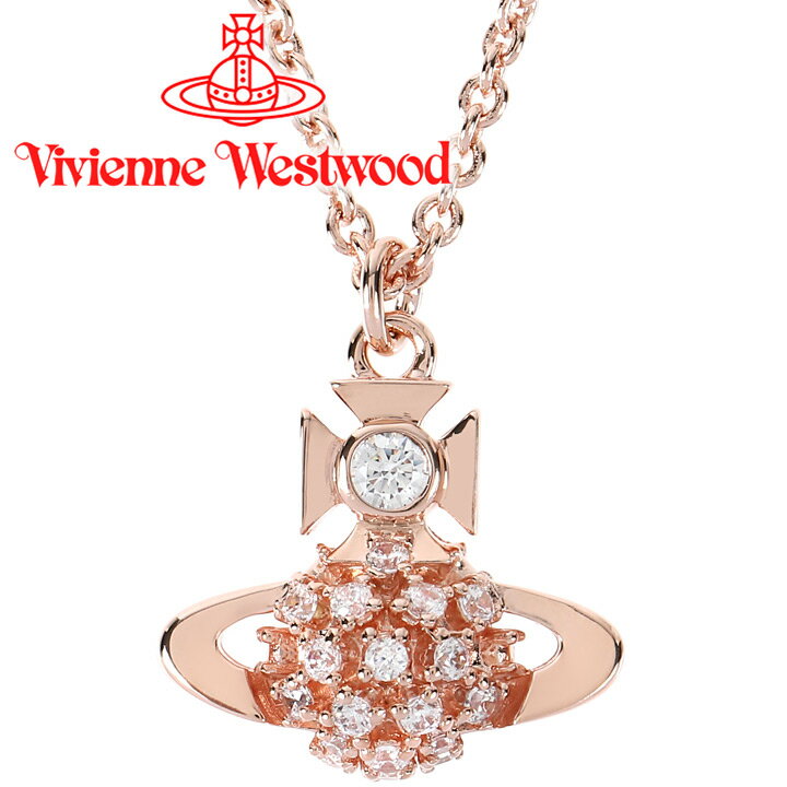 ヴィヴィアンウエストウッド ネックレス（レディース） ヴィヴィアンウエストウッド ネックレス レディース Vivienne Westwood ドンナバスレリーフペンダント ピンクゴールド×ホワイトCZ 63020347-02G131 【あす楽】【父の日 誕生日 お祝い プレゼント ギフト】