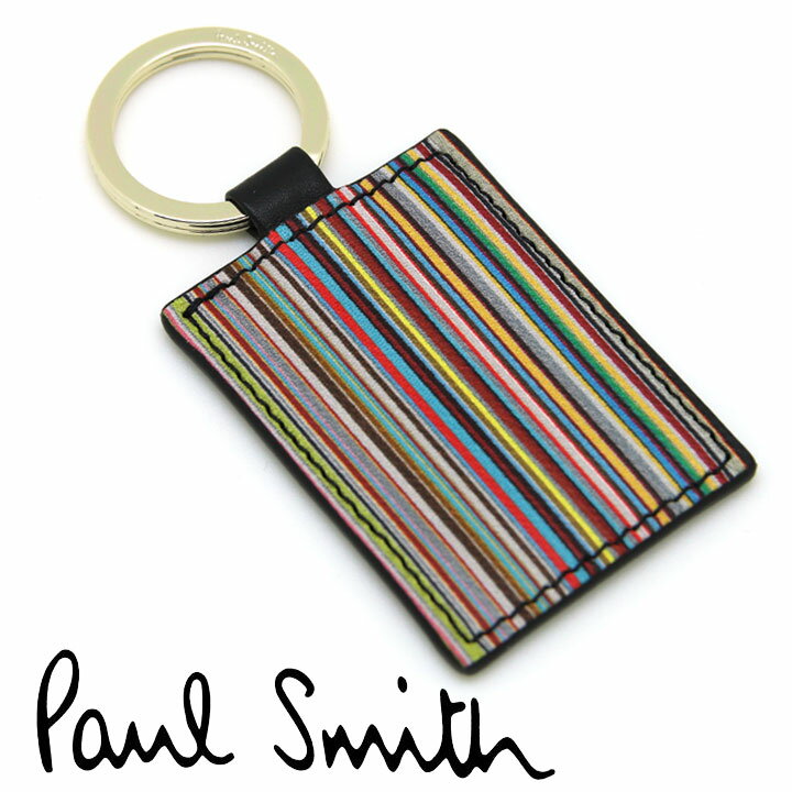 ポールスミス ポールスミス キーリング Paul Smith キーホルダー レザー ブラック マルチストライプ M1A-4780-BMULTI 79 【あす楽】 【母の日 誕生日 お祝い プレゼント ギフト】