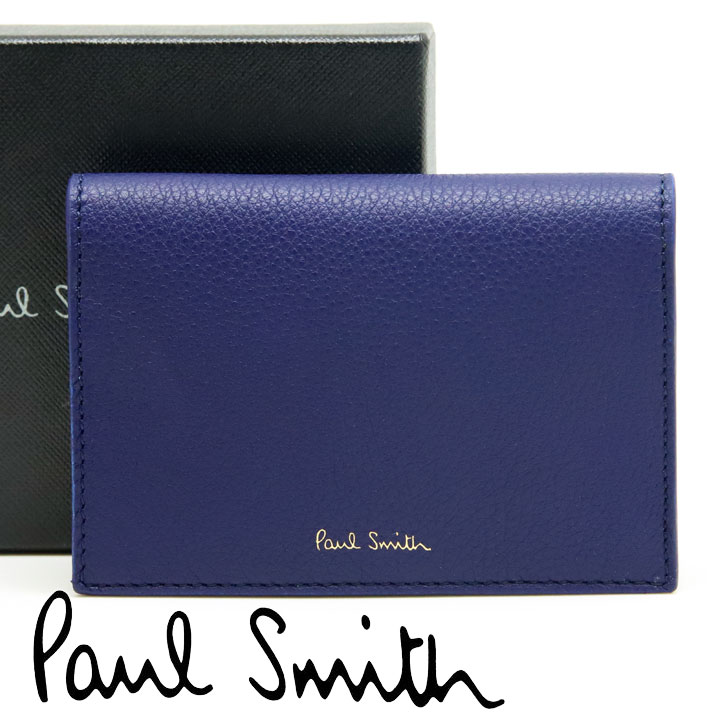 ★超ポイントバック祭連動クーポン配布中★ ポールスミス カードケース Paul Smith 名刺入れ カード入れ パスケース メンズ レディース レザー ミッドナイトブルー マルチカラー M1A-6711-FMULTR 46 【あす楽】【並行輸入品】 【ホワイトデー 誕生日 プレゼント ギフト】