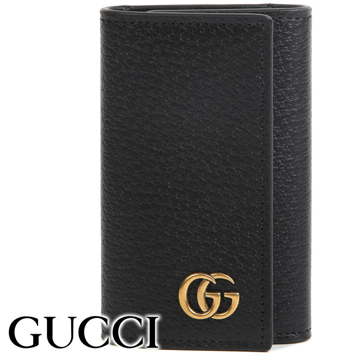 楽天時計・ブランド専門店 アイゲットグッチ キーケース GUCCI キーホルダー 6連 GGマーモント ブラック レディース メンズ 435305-DJ20T-1000 【お取り寄せ】【父の日 誕生日 お祝い プレゼント ギフト】