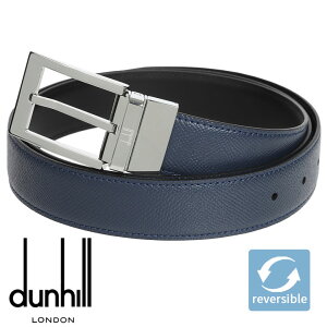 ダンヒル ベルト DUNHILL メンズベルト リバーシブル レザー メンズ 男性用 ネイビー ブラック 21R4T59CA410 【あす楽】【バレンタイン 誕生日 お祝い プレゼント ギフト】