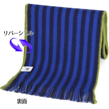 ポールスミス マフラー 2020年新作 Paul Smith リバーシブル メンズ レディース 男女兼用 グレー×ブルー M1A-421F-ES10-76 【あす楽】【送料無料】
