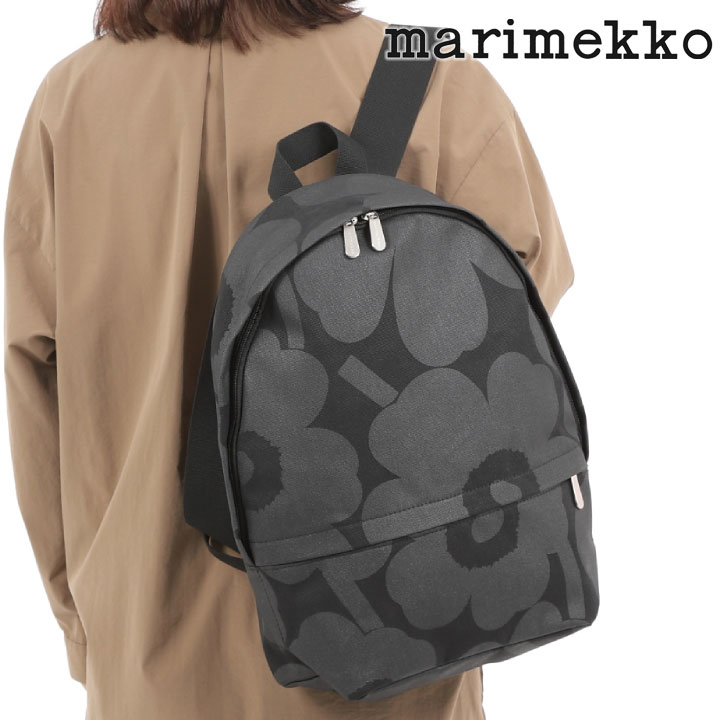 マリメッコ 【クーポン配布中】 マリメッコ リュック marimekko リュックサック バックパック バッグ レディース ピエニ ウニッコ エンニ ブラック コットン 047583 999 【あす楽】 【父の日 誕生日 お祝い プレゼント ギフト】