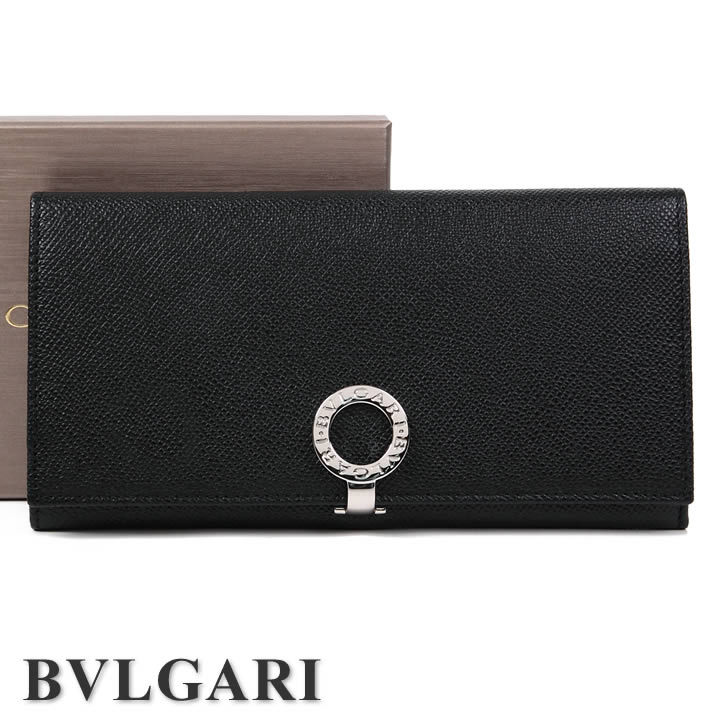 ブルガリ 財布（レディース） ブルガリ 長財布 BVLGARI 財布 ブルガリブルガリ メンズ レディース ブラック 30412 【お取り寄せ】【父の日 誕生日 お祝い プレゼント ギフト】