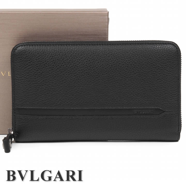 ブルガリ 財布（レディース） ブルガリ 長財布 BVLGARI ラウンドファスナー財布 レディース メンズ オクト ブラック 36968 【お取り寄せ】【母の日 誕生日 お祝い プレゼント ギフト】