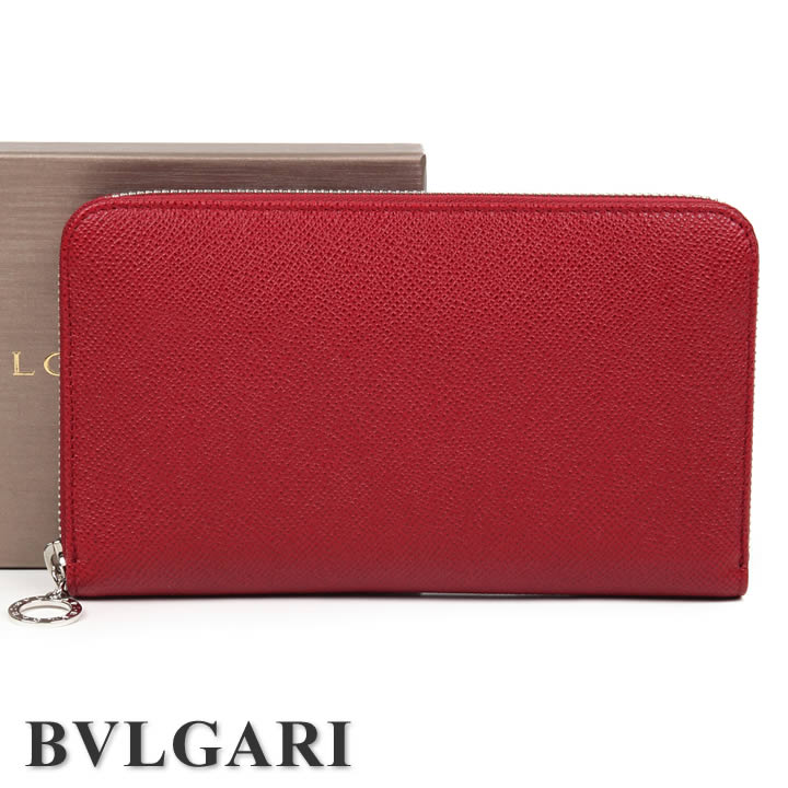 ブルガリ 財布（レディース） ブルガリ 財布 BVLGARI ラウンドファスナー長財布 レディース ブルガリブルガリ ルビーレッド 37340 【あす楽】【父の日 誕生日 お祝い プレゼント ギフト】