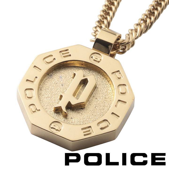 ポリス 【ポイント5倍】 ポリス ネックレス ペンダント メンズ サークル オクタゴン ゴールド POLICE REINGA GN2102507 【あす楽】【母の日 誕生日 お祝い プレゼント ギフト】