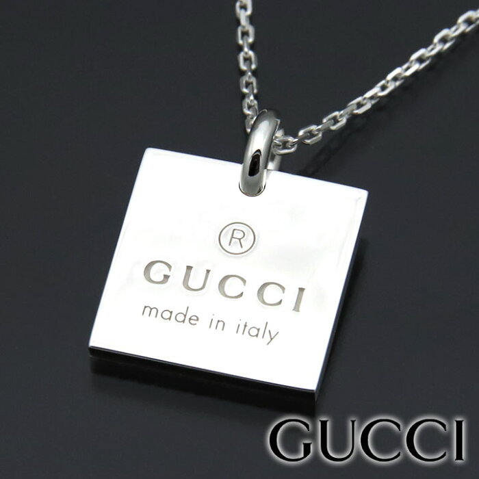 グッチ ネックレス GUCCI ペンダント メンズ レディース シルバー925 プレートペンダント 223869-J8400-8106 【あす楽】【誕生日 お祝い プレゼント ギフト】