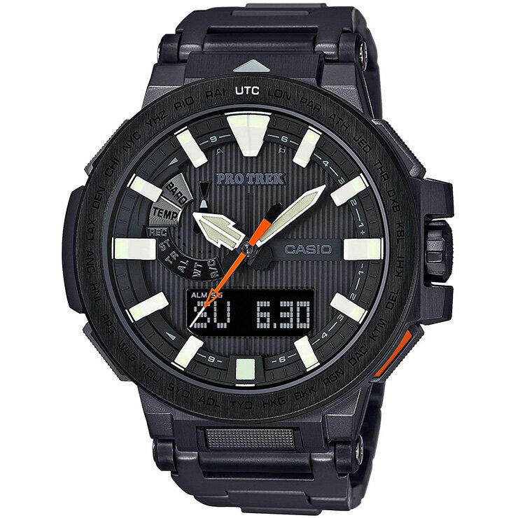 カシオ プロトレック マナスル CASIO PROTREK MANASLU PRX-8000YT-1JF トリプルセンサー ソーラー 電波時計 竹内洋岳 コンビネーション ブラック 黒 メンズ 腕時計 【あす楽】