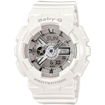 BABY-G ベビーG カシオ CASIO　BA-110-7A3JF　歯車をイメージしたパーツや立体的な文字板が人気のビックフェイスG-SHOCKを小型化！　ホワイト　 レディース 腕時計 【あす楽】【在庫あり】