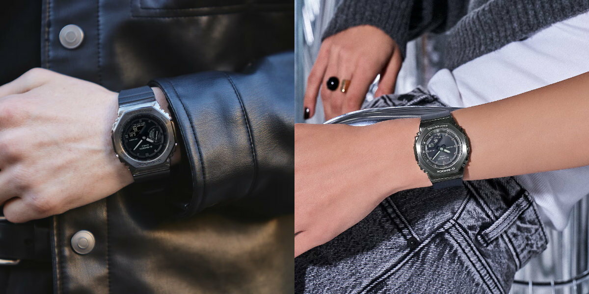 G-SHOCK Gショック メタルカバード ペア GM-2100BB-1AJF-GM-S2110B-8AJF カシオ デジタル＆アナログ オクタゴン メンズ レディース ユニセックス ペアウォッチ ペアモデル ペア時計 腕時計 （GM2100BB1AJF-GMS2110B8AJF） [在庫あり]