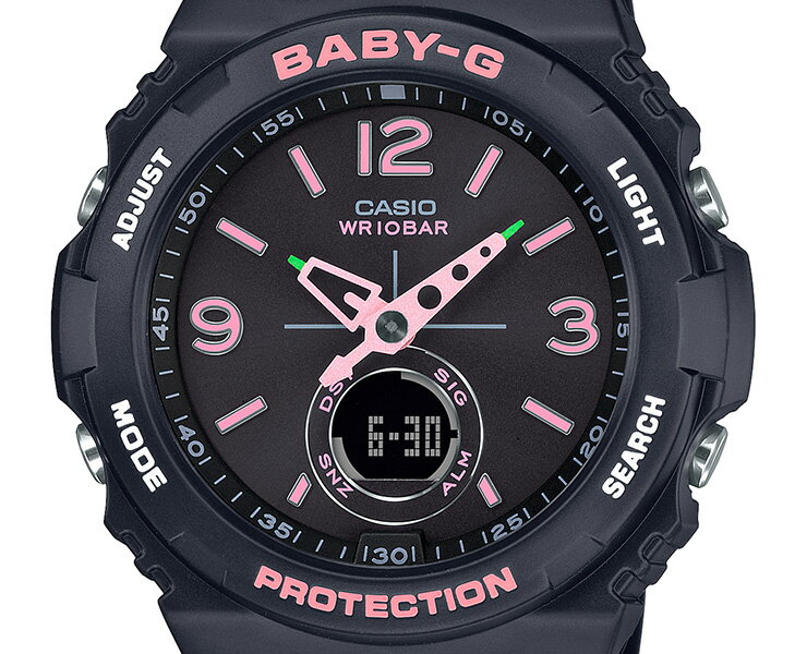 カシオ ベビーG ブラック＆ピンク BGA-260SC-1AJF CASIO BABY-G ランタンモチーフデザイン針 デジタル＆アナログ コンビネーションモデル 黒 レディス レディース 腕時計 （BGA260SC1AJF） 【あす楽】