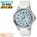 カシオ ベビーG Gミズ 秒針付き 電波 ソーラー シルバー＆ホワイト MSG-W300-7AJF CASIO BABY-G G-MS アナログ 日付カレンダー ラウンド 銀色 白 レディス レディース 腕時計 （MSGW3007AJF）