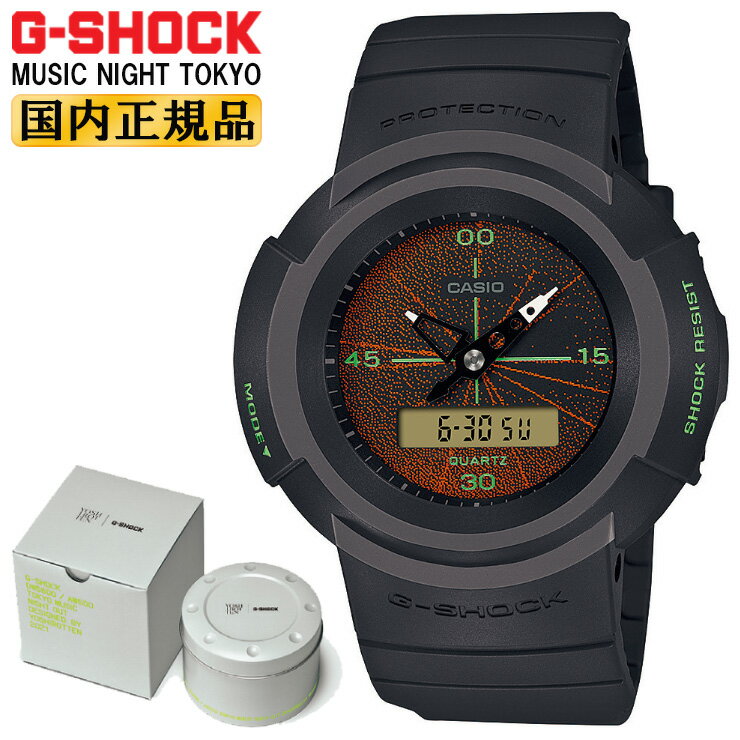 カシオ Gショック MUSIC NIGHT TOKYO ダークグレー AW-500MNT-1AJR CASIO G-SHOCK デジタル＆アナログ コンビネーション YOSHIROTTENデザイン ラウンド 灰色 メンズ 腕時計 （AW500MNT1AJR）【あす楽】