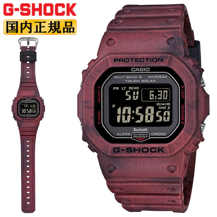 カシオ Gショック オリジン 電波 ソーラー スマートフォンリンク SAND LAND レッド GW-B5600SL-4JF CASIO G-SHOCK ORIGIN アースカラー 荒野の大地モチーフ 混合成型 Bluetooth デジタル レッド 赤系 メンズ 腕時計 （GWB5600SL4JF）【あす楽】