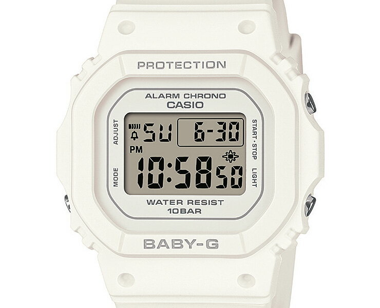 カシオ ベビーG ミニサイズ ホワイト BGD-565U-7JF CASIO BABY-G デジタル スクエ...