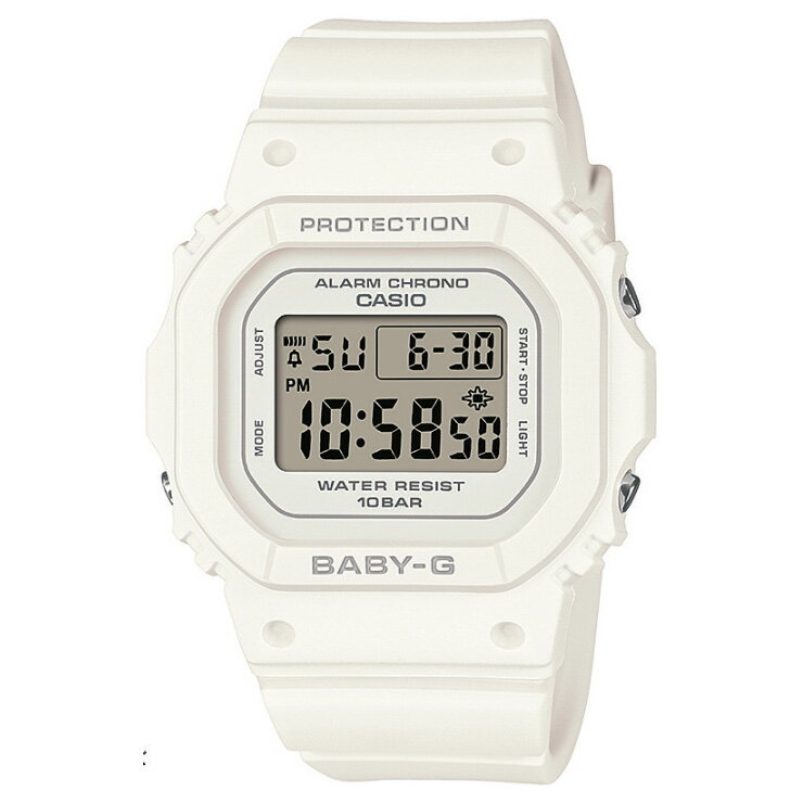 カシオ ベビーG ミニサイズ ホワイト BGD-565U-7JF CASIO BABY-G デジタル スクエ...