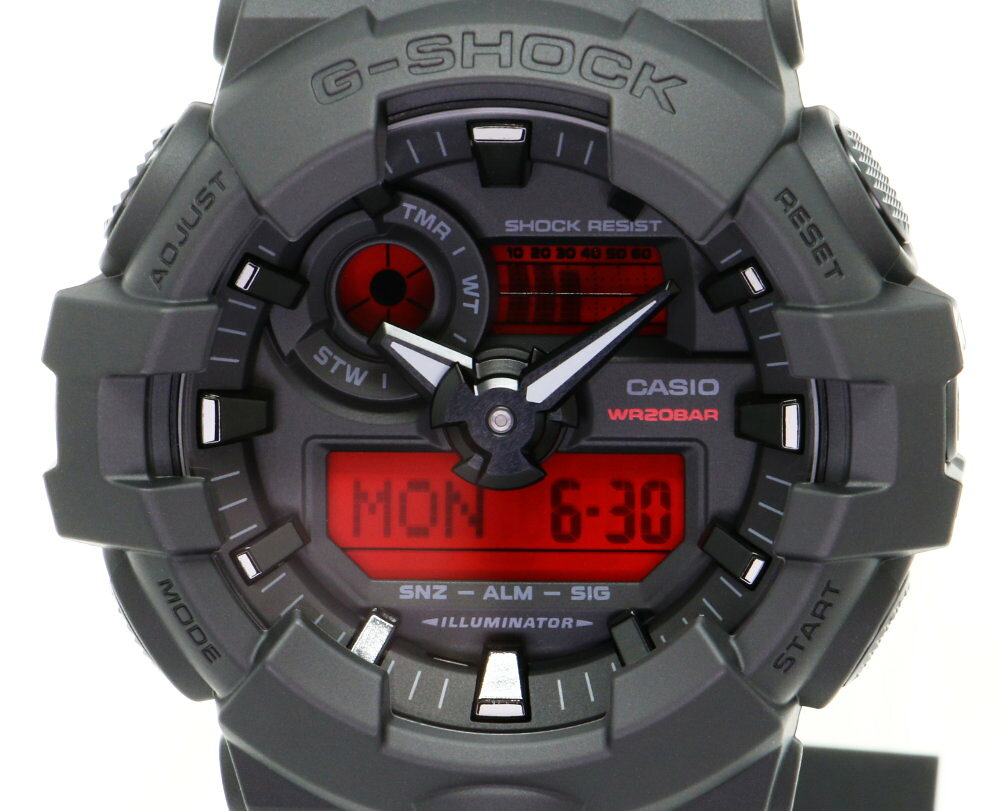 時計・ブランド専門店 アイゲットのG-SHOCK Gショック GA-700BBR-1AJF ブラック＆レッド BLACK AND BOLD RED カシオ ビッグケース デジタル＆アナログ コンビネーション 黒 赤 メンズ 腕時計 （GA700BBR1AJF）☆ [在庫あり]｜アングル3