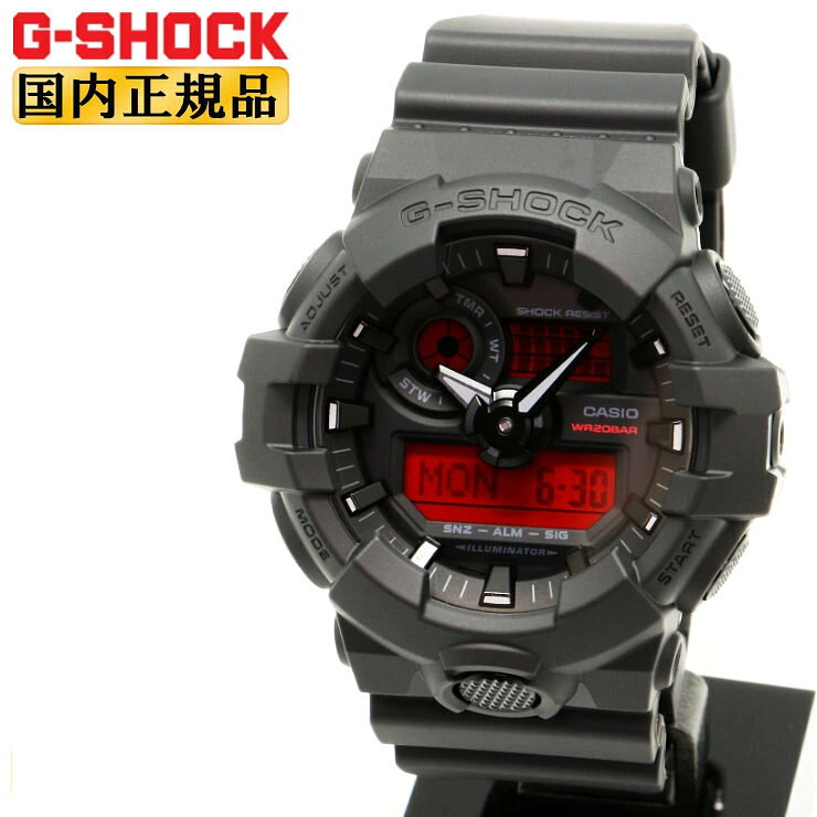 G-SHOCK Gショック GA-700BBR-1AJF ブラック＆レッド BLACK AND BOLD RED カシオ ビッグケース デジタル＆アナログ コンビネーション 黒 赤 メンズ 腕時計 （GA700BBR1AJF）☆ [在庫あり]