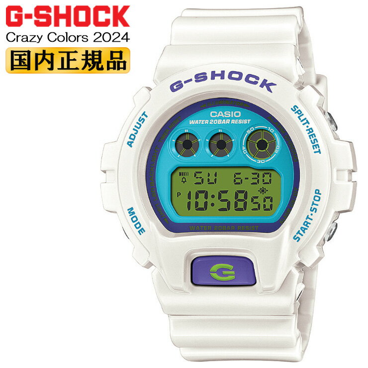 CASIO G-SHOCK ORIGIN Crazy Colors 2024 DW-6900RCS-7JF ホワイト＆ブルー＆グリーン カシオ Gショック オリジン クレイジー・カラーズ クレイジーカラー 耐衝撃構造 ＆ 20気圧防水 LEDバックライト 電池寿命5年 白 緑 青 メンズ 腕時計 （DW6900RCS7JF）【あす楽】