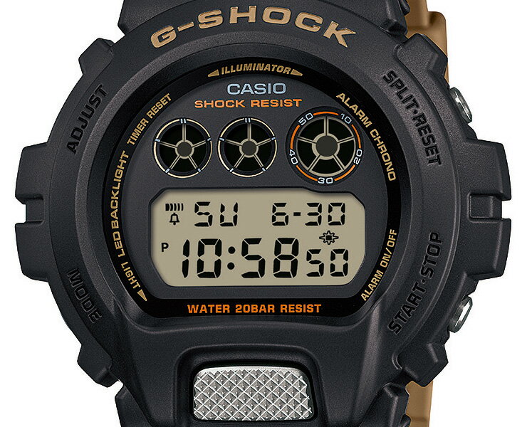 G-SHOCK Two tone utility colors DW-6900TU-1A5JF ブラック＆カーキ CASIO カシオ Gショック オリジン スクエア デジタル 黒 メンズ 腕時計 （DW6900TU1A5JF）[在庫あり]