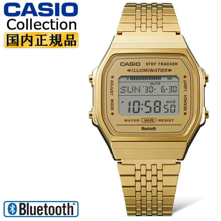 樂天商城 - カシオ コレクション モバイルリンク機能 ABL-100WEG-9AJF ゴールド CASIO Collection 歩数計測機能 角型フォルムのクラシックデザイン 金色 メンズ 腕時計（ABL100WEG9AJF）[在庫あり]