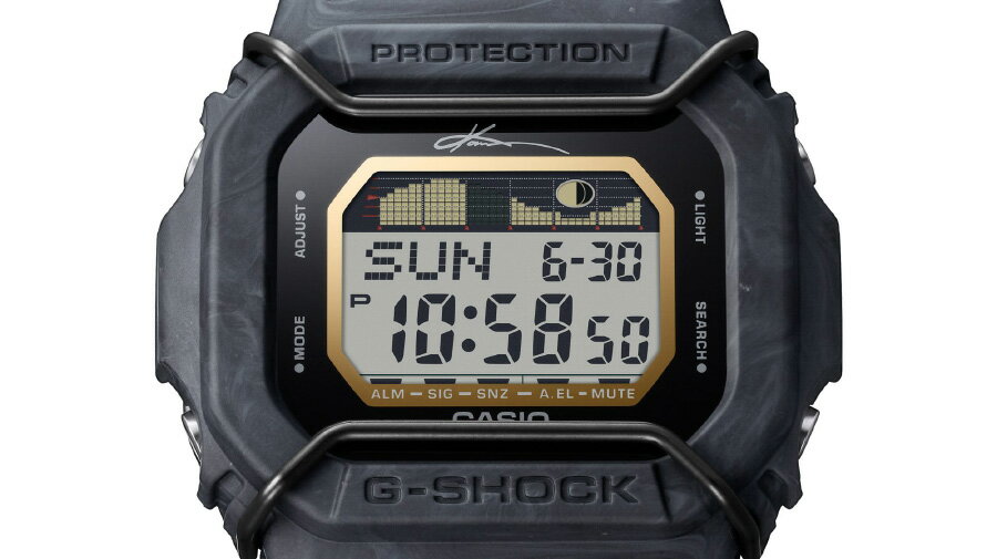 G-SHOCK G-LIDE 五十嵐カノア シグネチャーモデル GLX-5600KB-1JR カシオ Gショック Gライド KANOA IGARASHI ブラック タイドグラフ ムーンデータ デジタル スクエア メンズ 腕時計 （GLX5600KB1JR）[在庫あり]