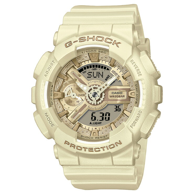 G-SHOCK WOMEN Gショック ミッドサイズ 偏光パール塗装 GMA-S110ST-7AJF ホワイト CASIO デジタル＆アナログ コンビネーション 白 メンズ レディース ボーイズ ユニセックス 男女兼用 腕時計（GMAS110ST7AJF） [在庫あり]