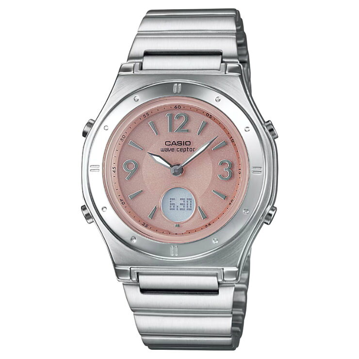 時計・ブランド専門店 アイゲットのカシオ ソーラー 電波時計 LWA-M141D-4AJF ピンクフェイス CASIO WaveCeptor ウェーブセプター マルチバンド6 デジタル＆アナログ コンビネーション レディース 腕時計 （LWAM141D4AJF） [在庫あり]｜アングル3