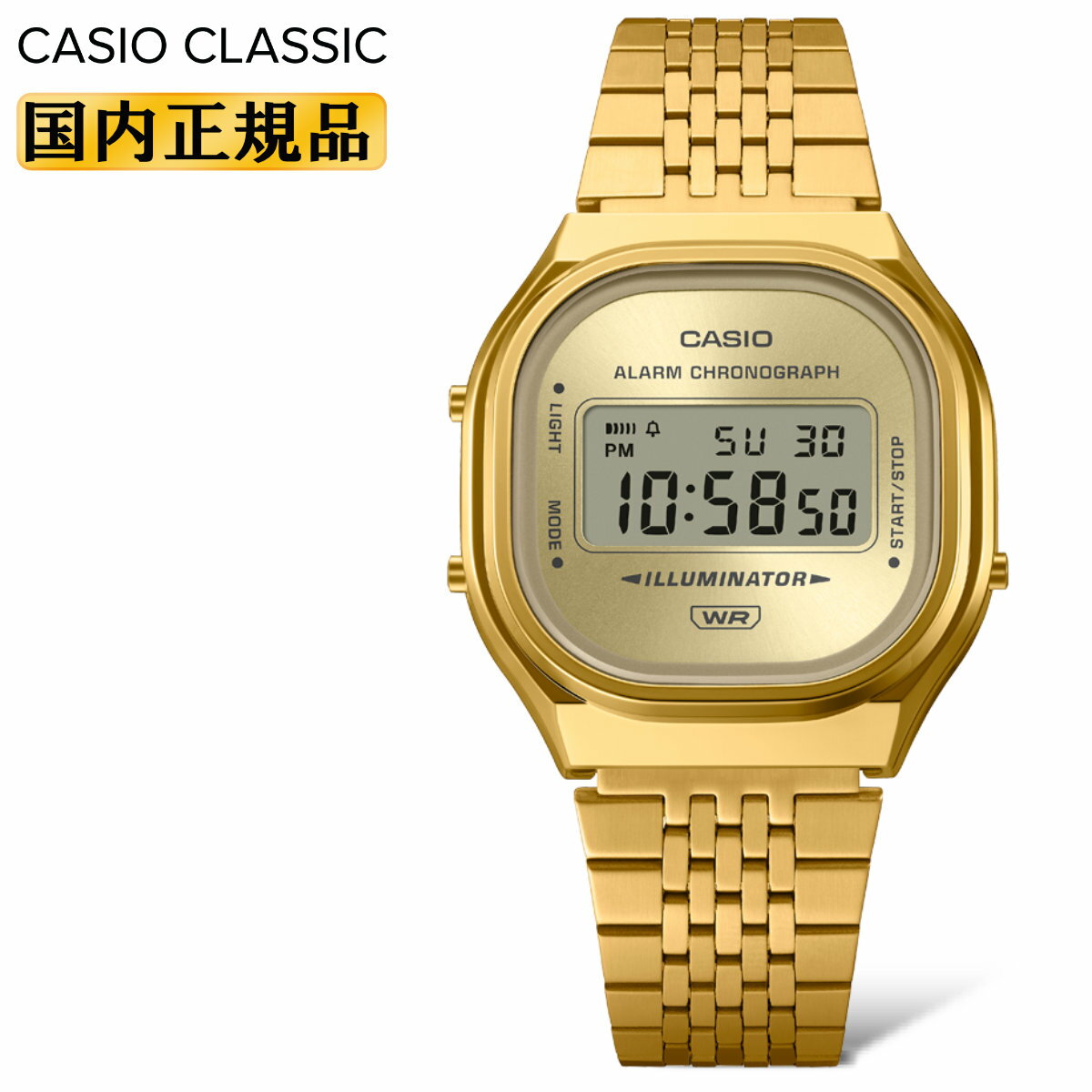 CASIO - カシオ クラシック CASIO CLASSIC A140WEG-9AJF ゴールド デジタル オーバルケース レトロ 金色 メンズ レディース ユニセックス 腕時計 （A140WEG9AJF）