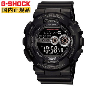 カシオ G-SHOCK Gショック GD-100-1BJF 反転液晶 高輝度LEDバックライト ビッグケース デジタル ブラック 黒 メンズ 腕時計 正規品【レビューで3年保証】【あす楽】【在庫あり】