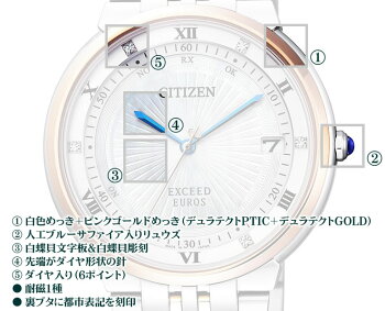 シチズンソーラー電波時計EXCEEDEUROSエクシードユーロスCB3025-50Wメンズタイプ腕時計【正規品日本製】【02P26Mar16】【RCP】