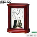 電波 置 時計 木枠 電波 置き 時計 木枠 BY242B セイコー SEIKO 回転飾り スイープ 【お取り寄せ】