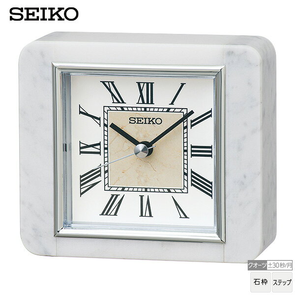 大理石 置 時計 BZ362W セイコークロック クロック 石枠 SEIKO クオーツ 