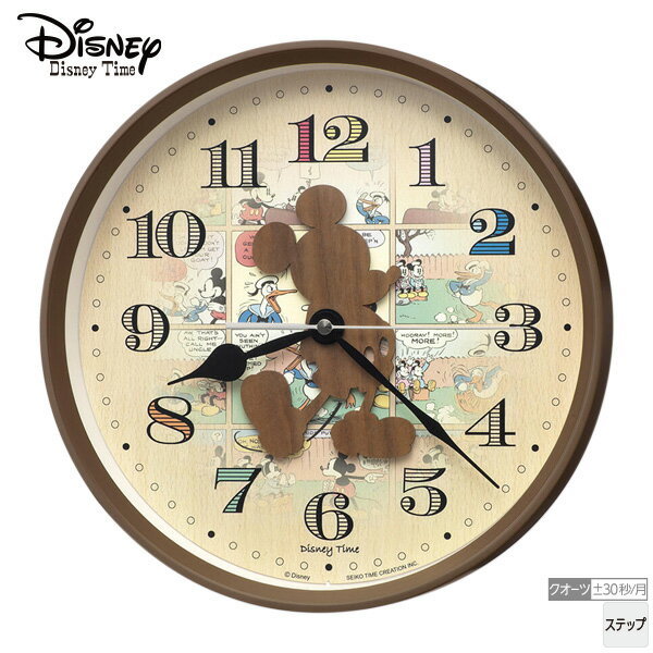 樂天商城 - ディズニー ミッキー 掛け時計 FW590B セイコー SEIKO ディズニータイム ミッキーマウス ディズニー Disney ステップ モーティ フェルディ コミックアート クオーツ 【お取り寄せ】【Disneyzone】