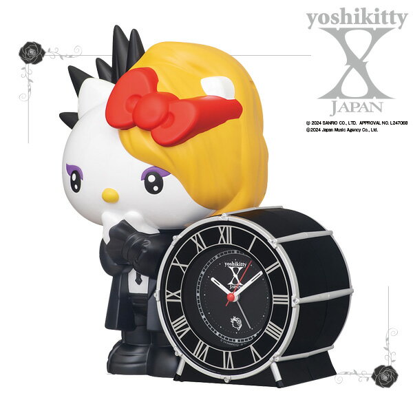 X JAPAN YOSHIKI yohhikittyハロー キティ Hello Kitty JF385A コラボ 目ざまし 時計 アナログ おしゃべり スイープ クオーツ セイコー SEIKO 【お取り寄せ】【正規品】 [3]