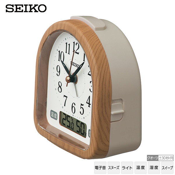 めざまし 時計 KR523B セイコー SEIKO ライト 電子音 温度 湿度 スイープ クオーツ クロック 【お取り寄せ】 [2]