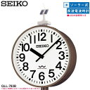 システムクロック QLL-783B セイコークロック SEIKO 【お取り寄せ】 両面ポール型 長波電波時計 LED内部照明 ソーラー式 電波アナログ時計 ポリカーポネート 【02P26Mar16】 【RCP】