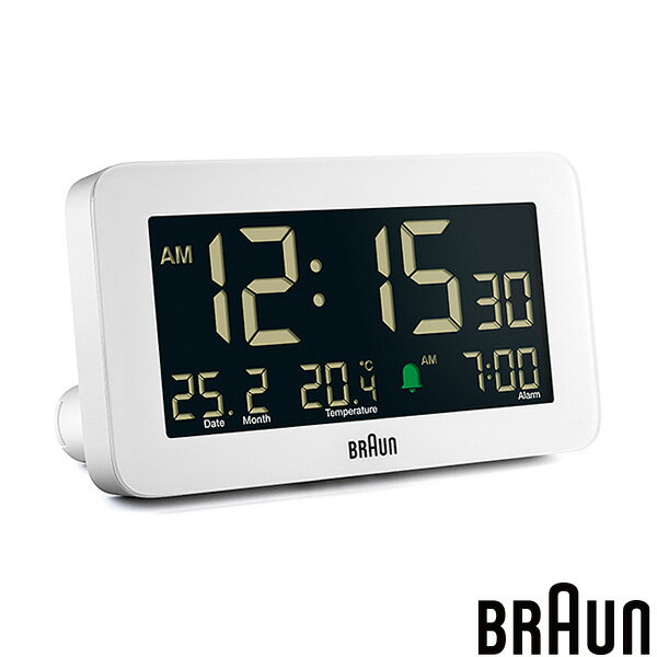 BRAUN uE BC10W fW^ NbN Digital Clock zCg u ߂܂ v A[ Xk[Y obNCg t x NI[c y񂹁z