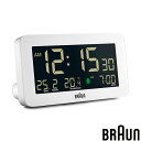 BRAUN ブラウン BC10W デジタル クロック Digital Clock ホワイト 置 めざまし 時計 アラーム スヌーズ バックライト 日付 温度 クオーツ 【お取り寄せ】(3)