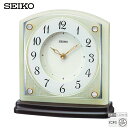 オニキス 置 時計 BZ365M セイコー 白蝶貝 石枠 SEIKO クオーツ クロック 【お取り寄せ】