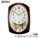 電波 からくり 掛 時計 AM265B メロディ 回転飾り スイープ おやすみ秒針 セイコー SEIKO クロック 【お取り寄せ】