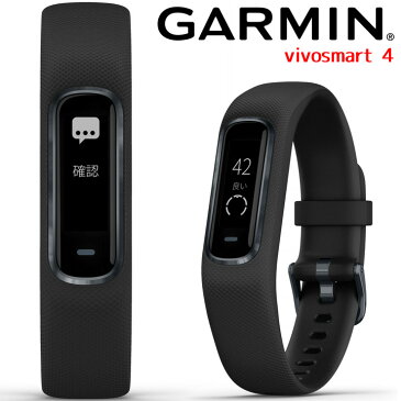 ガーミン GARMIN vivosmart 4 Black Slate レギュラーサイズ (010-01995-60) アクティビティトラッカー フィットネス ランニング ヨガ 筋トレ 水泳 V02Max測定 心拍計 睡眠計 スポーツウォッチ メール/ライン通知 天気情報 腕時計 【あす楽】【国内正規品】【送料無料】