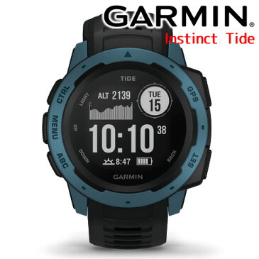 【在庫限り】【取説★印刷サービス】 GPSマルチスポーツウォッチ ガーミン インスティンクト GARMIN Instinct Tide Black/Blue (010-02064-B2) ランニング 登山 海釣り スノーボード タイドグラフ 潮汐表 心拍計 気圧高度計 コンパス 加速度計 温度計 【与・在庫】