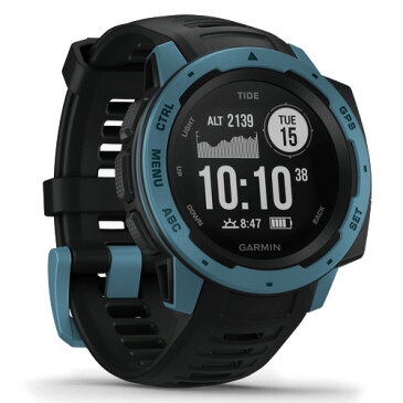 【在庫限り】【取説★印刷サービス】 GPSマルチスポーツウォッチ ガーミン インスティンクト GARMIN Instinct Tide Black/Blue (010-02064-B2) ランニング 登山 海釣り スノーボード タイドグラフ 潮汐表 心拍計 気圧高度計 コンパス 加速度計 温度計 【与・在庫】