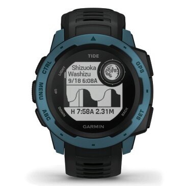 【在庫限り】【取説★印刷サービス】 GPSマルチスポーツウォッチ ガーミン インスティンクト GARMIN Instinct Tide Black/Blue (010-02064-B2) ランニング 登山 海釣り スノーボード タイドグラフ 潮汐表 心拍計 気圧高度計 コンパス 加速度計 温度計 【与・在庫】
